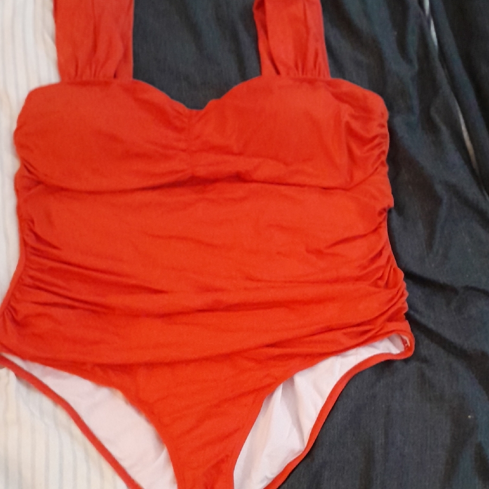 NWOT Vibrant Red One-Piece Swimsuit - XL